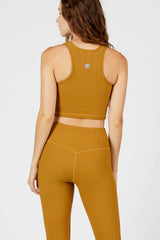 Nicole high-neck bra tank honey