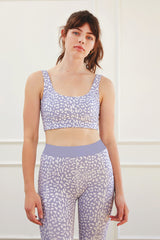 Venesa bustier sports bra lavender print